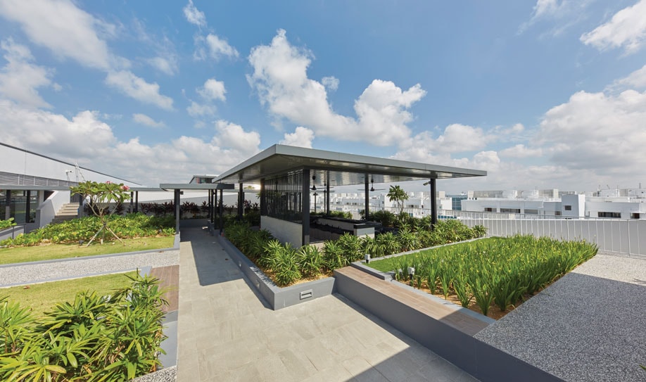 Rooftop Garden With Meeting Pods And Pavilions